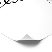 Poster Moderne Elegant Photo Calligraphie Nom Date Mariag (Coin)