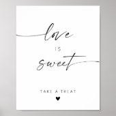 Poster Moderne Élégant Script L'amour est des faveurs dou (Devant)