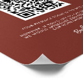 Poster Moderne élégant terre cuite fonds lune de miel cod (Coin)