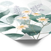 Poster Moderne élégante eucalyptus Baby shower bienvenue (Coin)