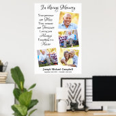 Poster Moderne En Souvenir Affectueux 4 Photo Funéraire M (Bureau à domicile)