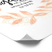 Poster Moderne Ensemble Citation & Coral Feuilles Personn (Coin)