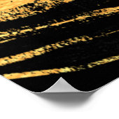 Poster Moderne esthétique marbrée découpée noire (Coin)