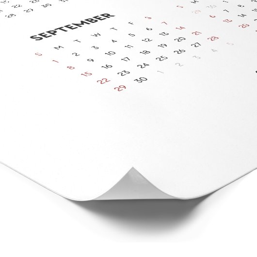 Poster Moderne et élégant Calendrier photo 2024 année com (Coin)