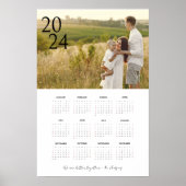 Poster Moderne et élégant Calendrier photo 2024 année com (Devant)