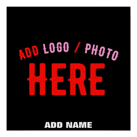 POSTER MODERNE ET MODERNE PERSONNALISABLE NOIR VÉRIFIÉ (Devant)