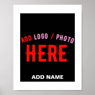 POSTER MODERNE ET MODERNE PERSONNALISABLE NOIR VÉRIFIÉ