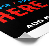 POSTER MODERNE ET MODERNE PERSONNALISABLE NOIR VÉRIFIÉ (Coin)