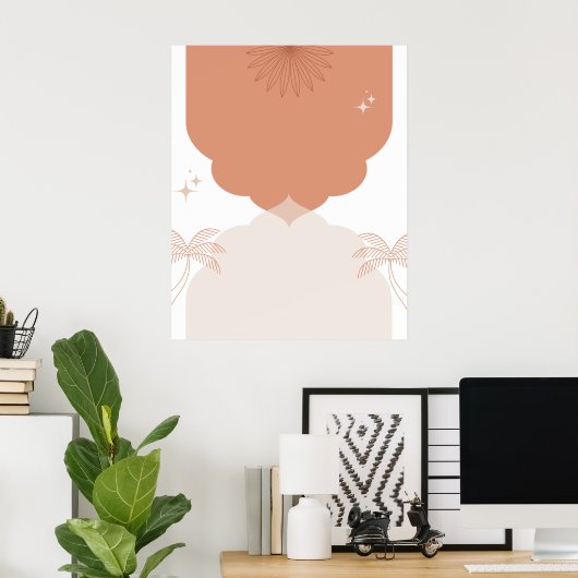 Poster Moderne et tendance Boho Wall Art (Bureau à domicile)