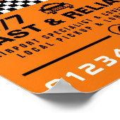 Poster Moderne et tendance, Taxi Cabine firme publicité (Coin)