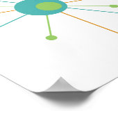 Poster moderne étoile atomique du milieu du siècle (Coin)