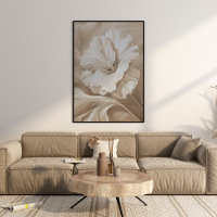 Moderne Fleur Beige Art esthétique Mur