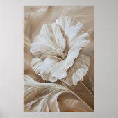 Poster Moderne Fleur Beige Art esthétique Mur (Devant)