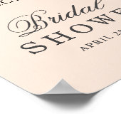 Poster Moderne Fleur rose pastel Minimal Mariage Fête (Coin)