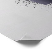 Poster Moderne géométrique Abstrait violet Élégant minima (Coin)