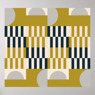 Poster Moderne géométrique, rétro motif scandinave