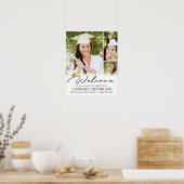 Poster Moderne Graduate Simple Script Welcome 4 Photos (Cuisine)