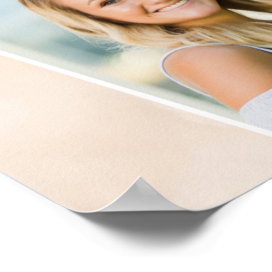 Poster Moderne Graduate Welcome 4 Photos Simple Script (Coin)