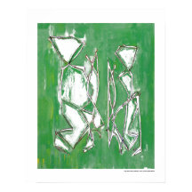 Moderne Green Eco amical Abstrait Art Couple