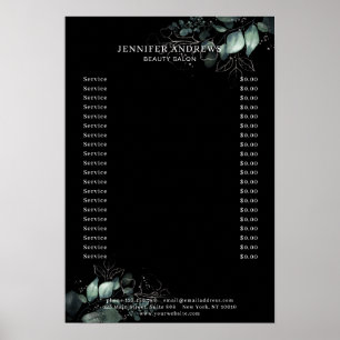 Poster Moderne, Greenery Black