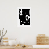 Poster moderne kunstwoonkamer uit de midden eeuw (Keuken)