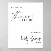 Poster Moderne la nuit avant le dîner de répétition (Devant)