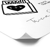 Poster Moderne Le Parfait Match Minimal Wedding Favor (Coin)