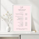 Poster Moderne, Line Art, Femme, Feuilleté, Salon, Prix<br><div class="desc">Moderne,  Art De Ligne,  Femme,  Feuilleté,  Salon,  Poster De Prix Blanc.</div>