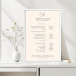 Poster Moderne, Line Art, Femme, Feuilleté, Salon, Prix<br><div class="desc">Moderne,  Art De Ligne,  Femme,  Feuilleté,  Salon,  Poster De Prix Blanc.</div>