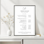Poster Moderne, Line Art, Femme, Feuilleté, Salon, Prix<br><div class="desc">Moderne,  Art De Ligne,  Femme,  Feuilleté,  Salon,  Poster De Prix Blanc.</div>