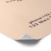 Poster moderne, liste de prix (Coin)