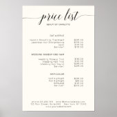 Poster moderne, liste de prix (Devant)