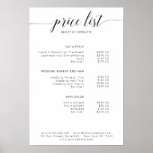 Poster moderne, liste de prix (Devant)