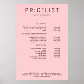 Poster moderne, liste de prix (Devant)