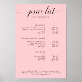 Poster moderne, liste de prix (Devant)