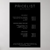 Poster moderne, liste de prix (Devant)