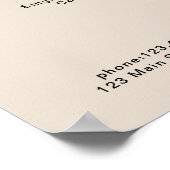 Poster moderne, liste de prix (Coin)