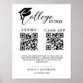 Poster Moderne Lycée Graduation Fonds Colleg code QR (Devant)