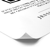 Poster Moderne Lycée Graduation Fonds Colleg code QR (Coin)