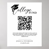 Poster Moderne Lycée Graduation Fonds Colleg code QR (Devant)