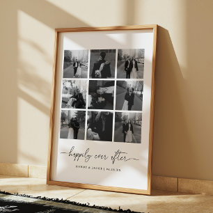 Poster Moderne Mariage Heureux Pour Toujours 9 Photos Col