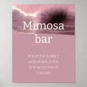 Poster Moderne, Mauve Dusty Rose bar Mimosa (Devant)