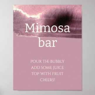 Poster Moderne, Mauve Dusty Rose bar Mimosa