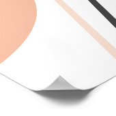 Poster Moderne Mid-Century Abstrait Geo Pastel Terracotta (Coin)