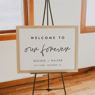 Poster Moderne minimaliste Bienvenue à notre Forever
