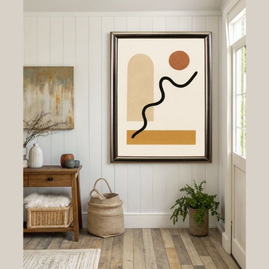 Poster Moderne minimaliste Boho Abstrait Mur Art Terre