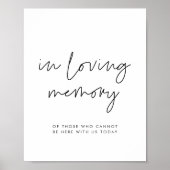 Poster Moderne minimaliste En mémoire d'amour signe maria (Devant)