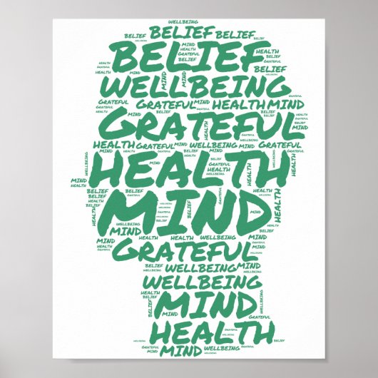Poster Moderne minimaliste Gratitude Wall Art (Devant)
