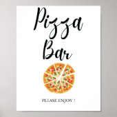 Poster Moderne minimaliste Mariage douche nuptiale bar à (Devant)