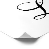 Poster Moderne minimaliste noir et blanc Élégant amour (Coin)